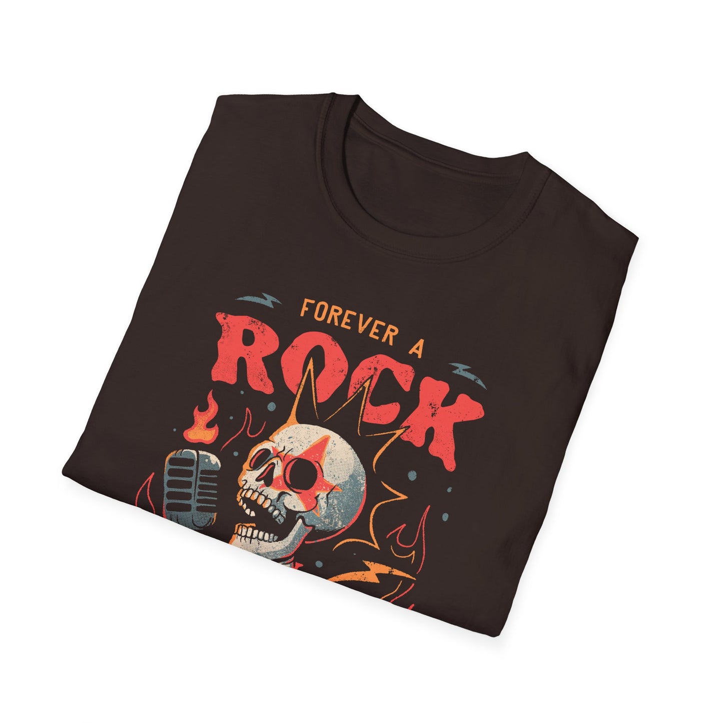 Forever a Rock Soul – Punk Skeleton Rockstar T-Shirt