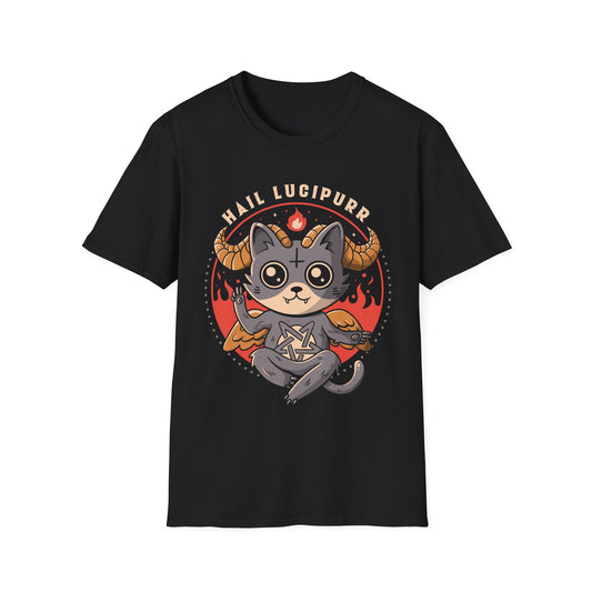 Hail Lucipurr – Cute & Funny Demon Cat T-Shirt
