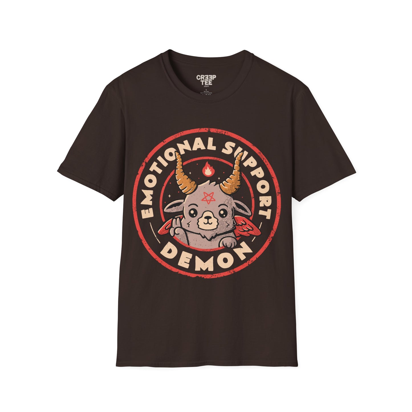 Emotional Support Demon – Cute & Funny Baphomet T-Shirt