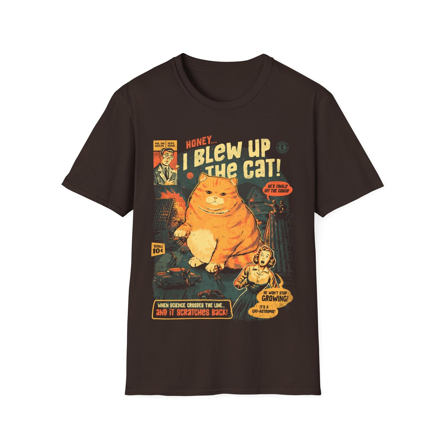 Honey I Blew Up The Cat - Funny Retro Poster T-Shirt