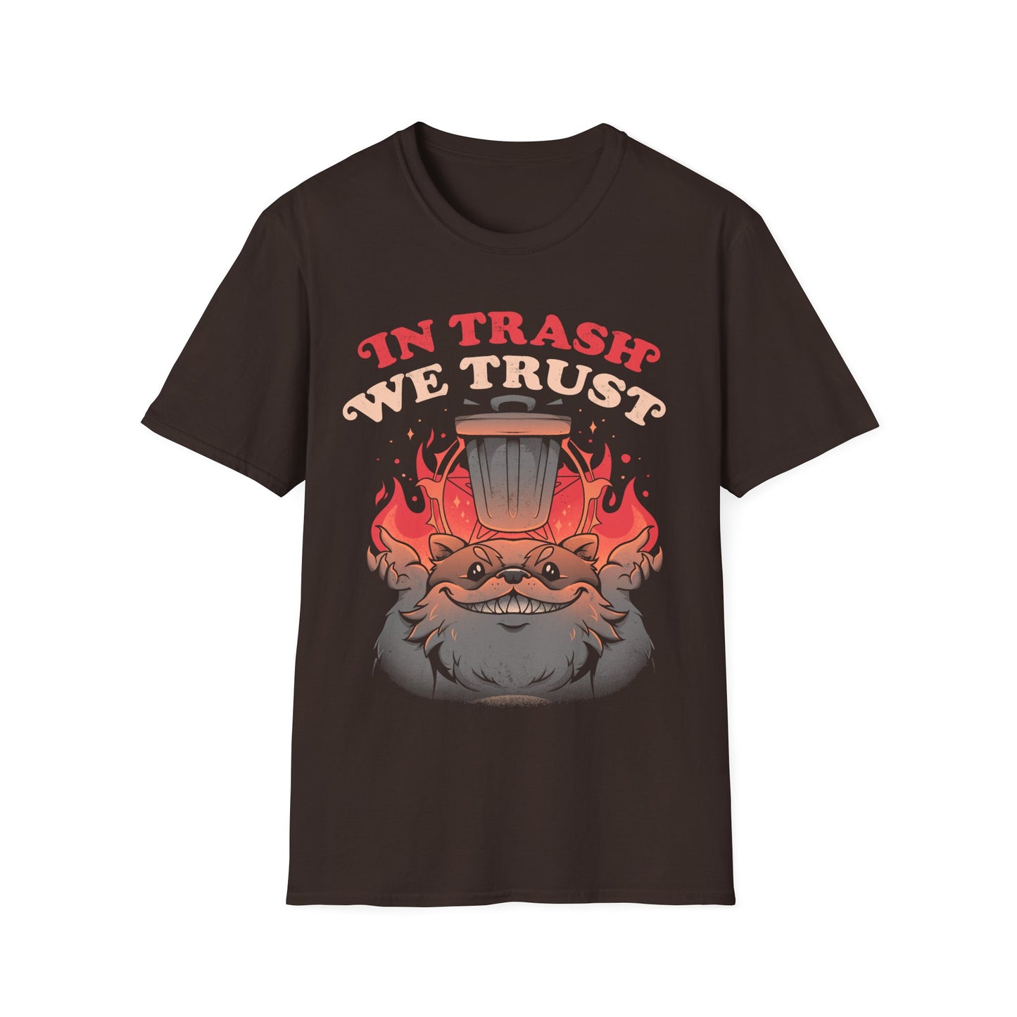 In Trash We Trust — Funny Evil Raccoon T-Shirt