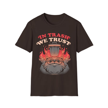 In Trash We Trust — Funny Evil Raccoon T-Shirt