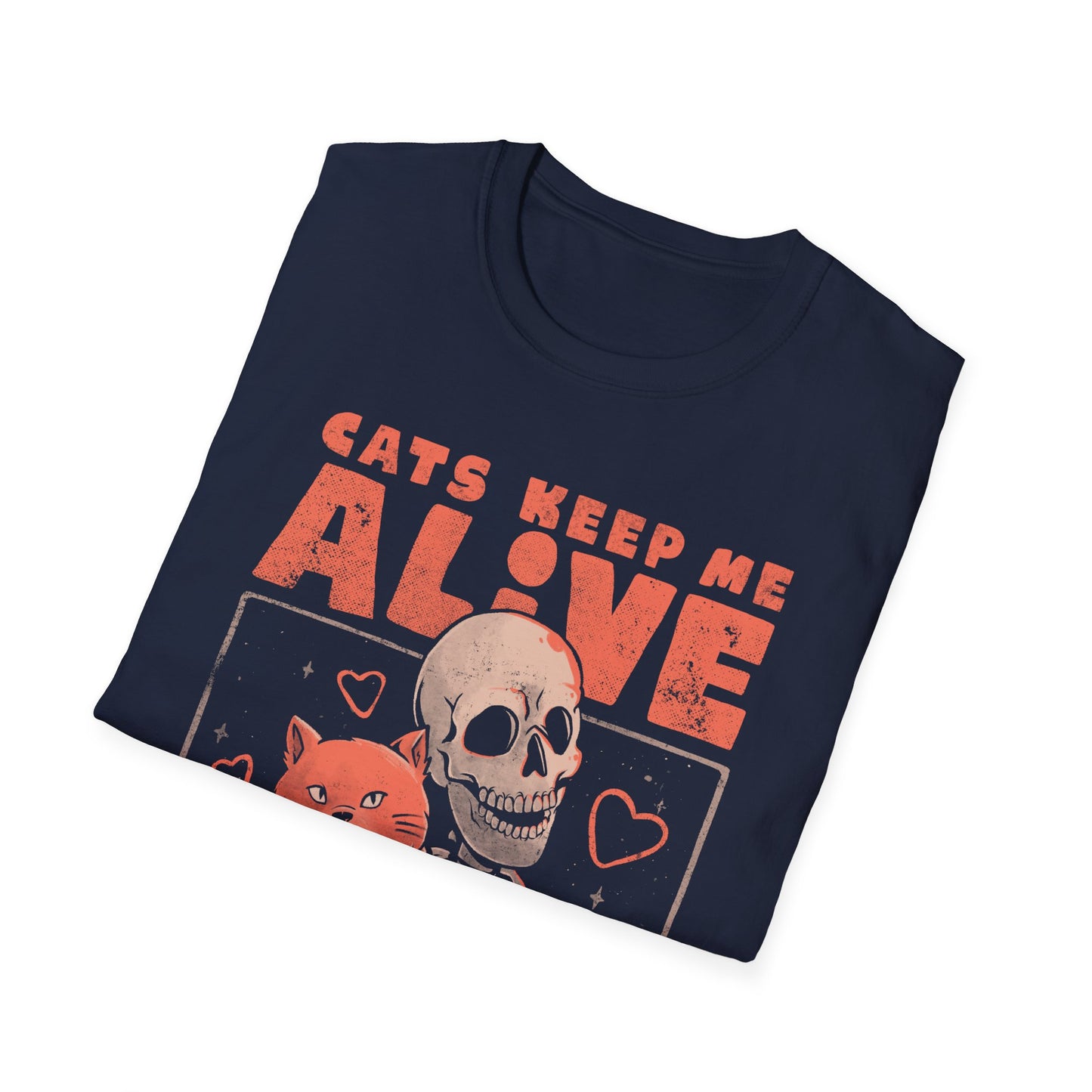 Cats Keeps Me Alive – Dark Cute Skull T-Shirt