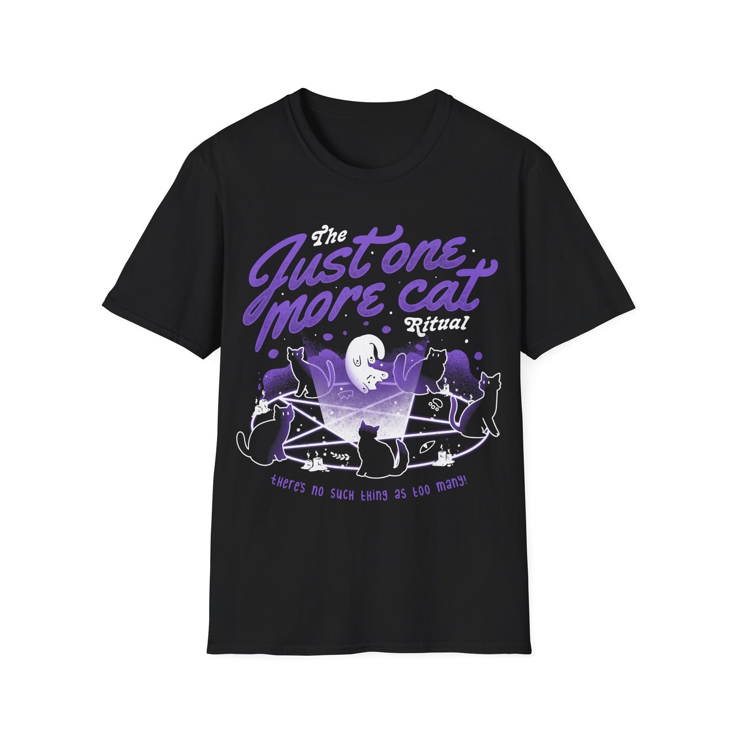 Just One More Cat – Funny Pentagram Ritual T-Shirt
