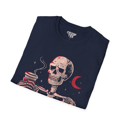 Waiting for the Coffee to Kick In – Coffee Skeleton T-Shirt