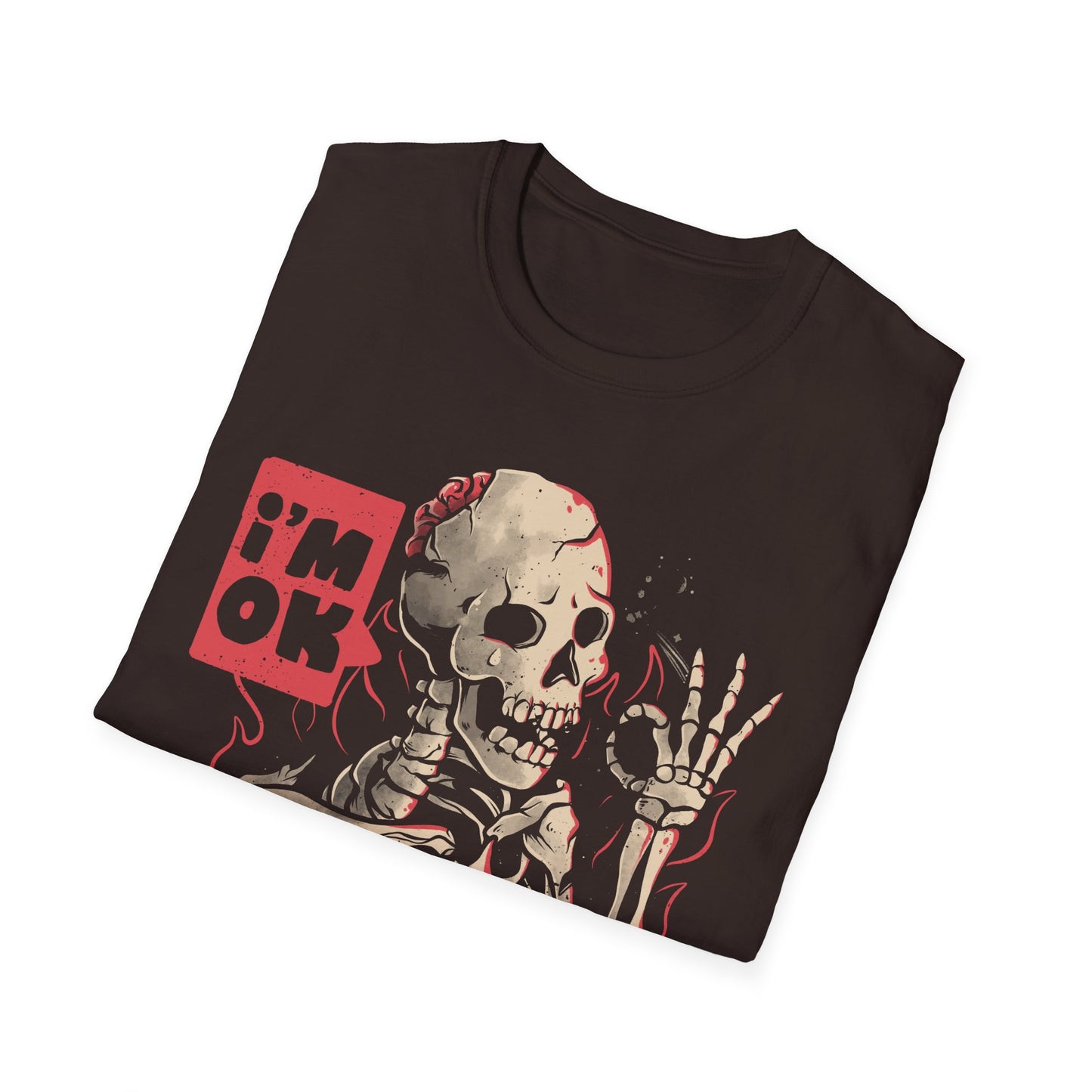 I'm Ok, I Swear – Ironic Dark Skull T-Shirt