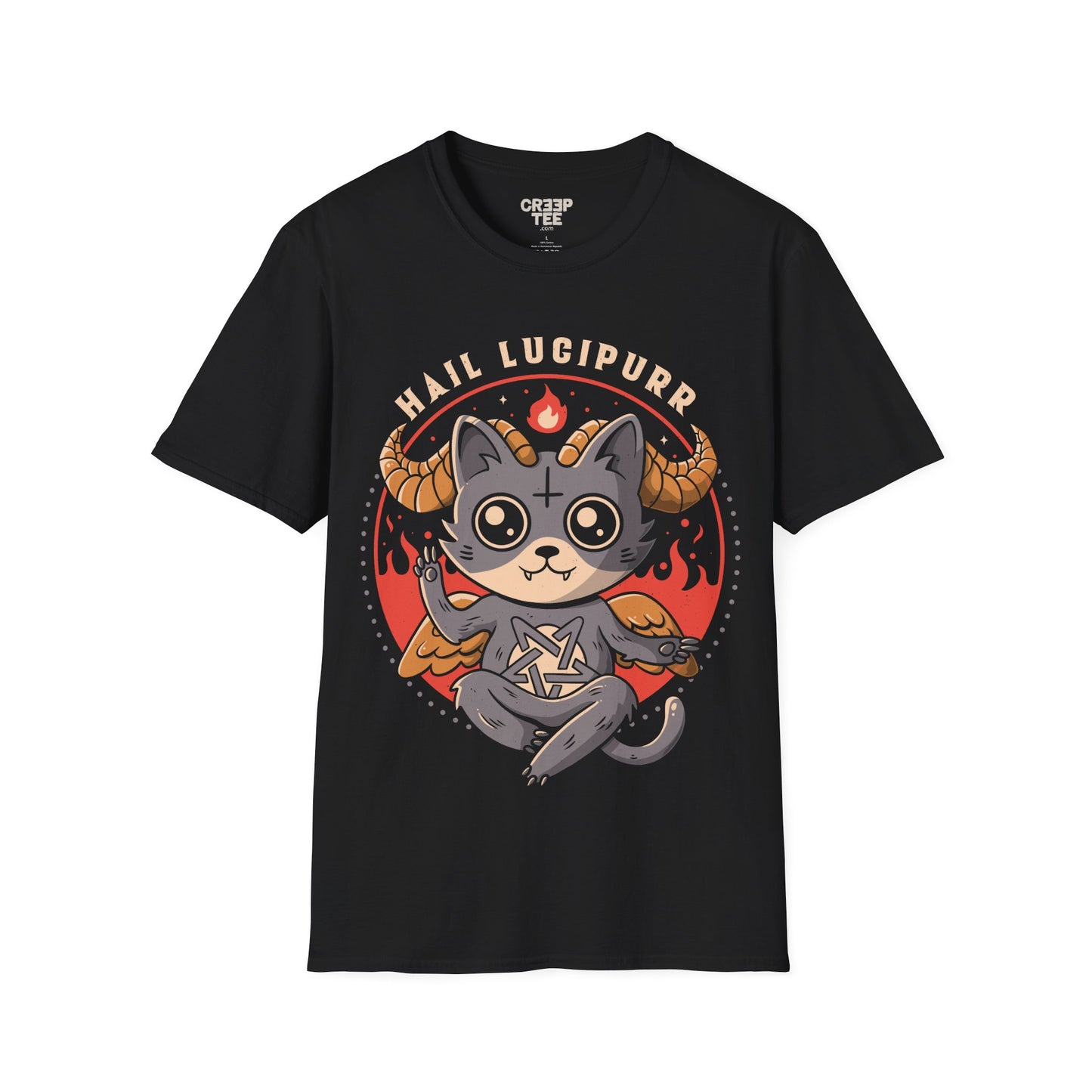 Hail Lucipurr – Cute & Funny Demon Cat T-Shirt