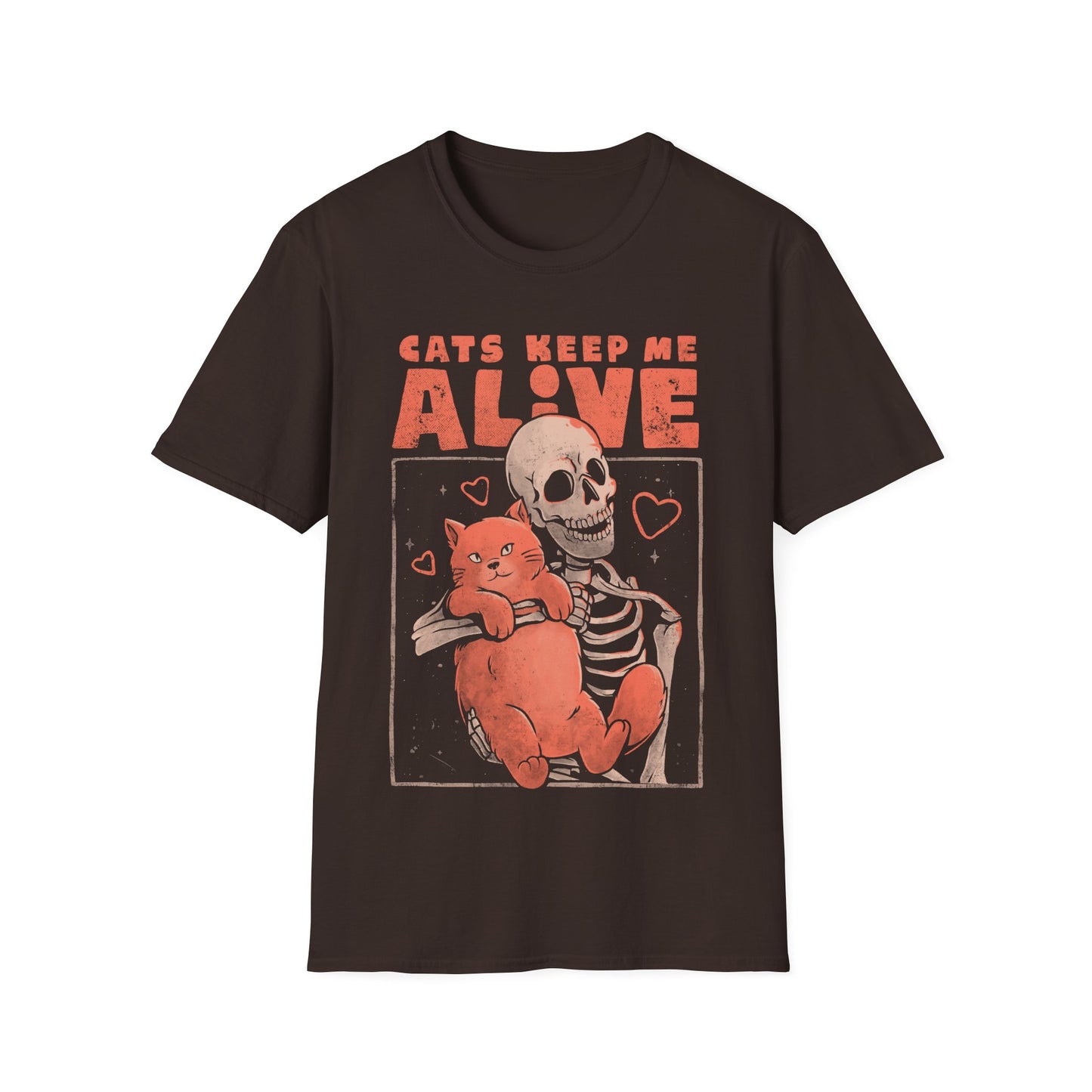Cats Keeps Me Alive – Dark Cute Skull T-Shirt
