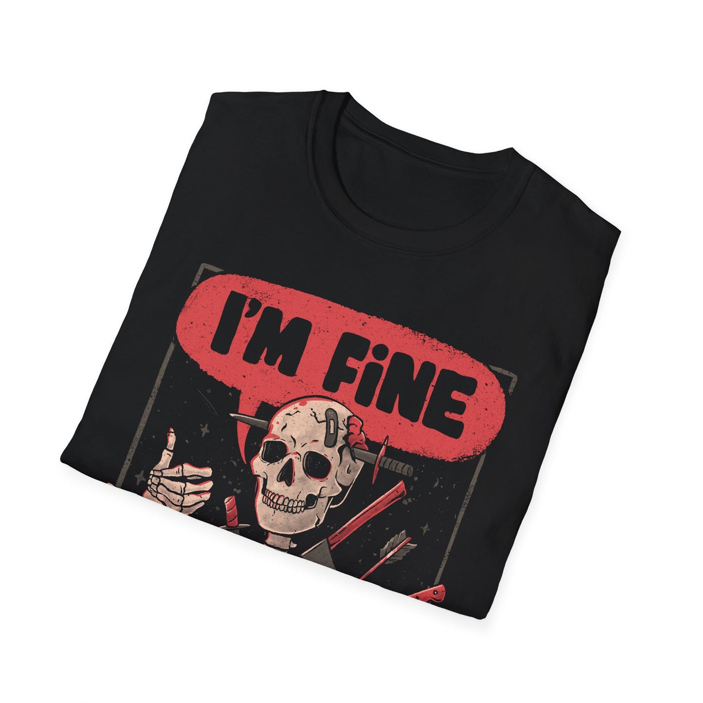 I’m Fine – Dark Humor Skeleton T-Shirt