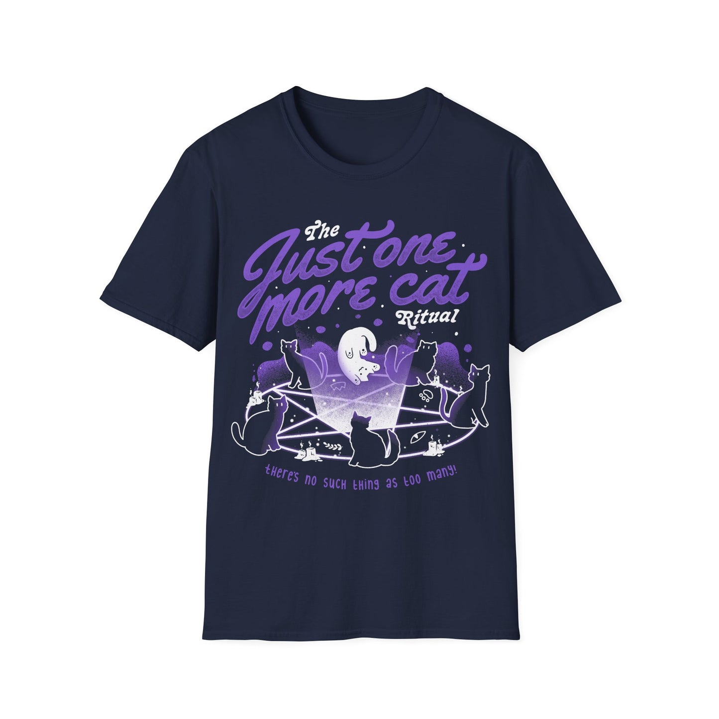 Just One More Cat – Funny Pentagram Ritual T-Shirt