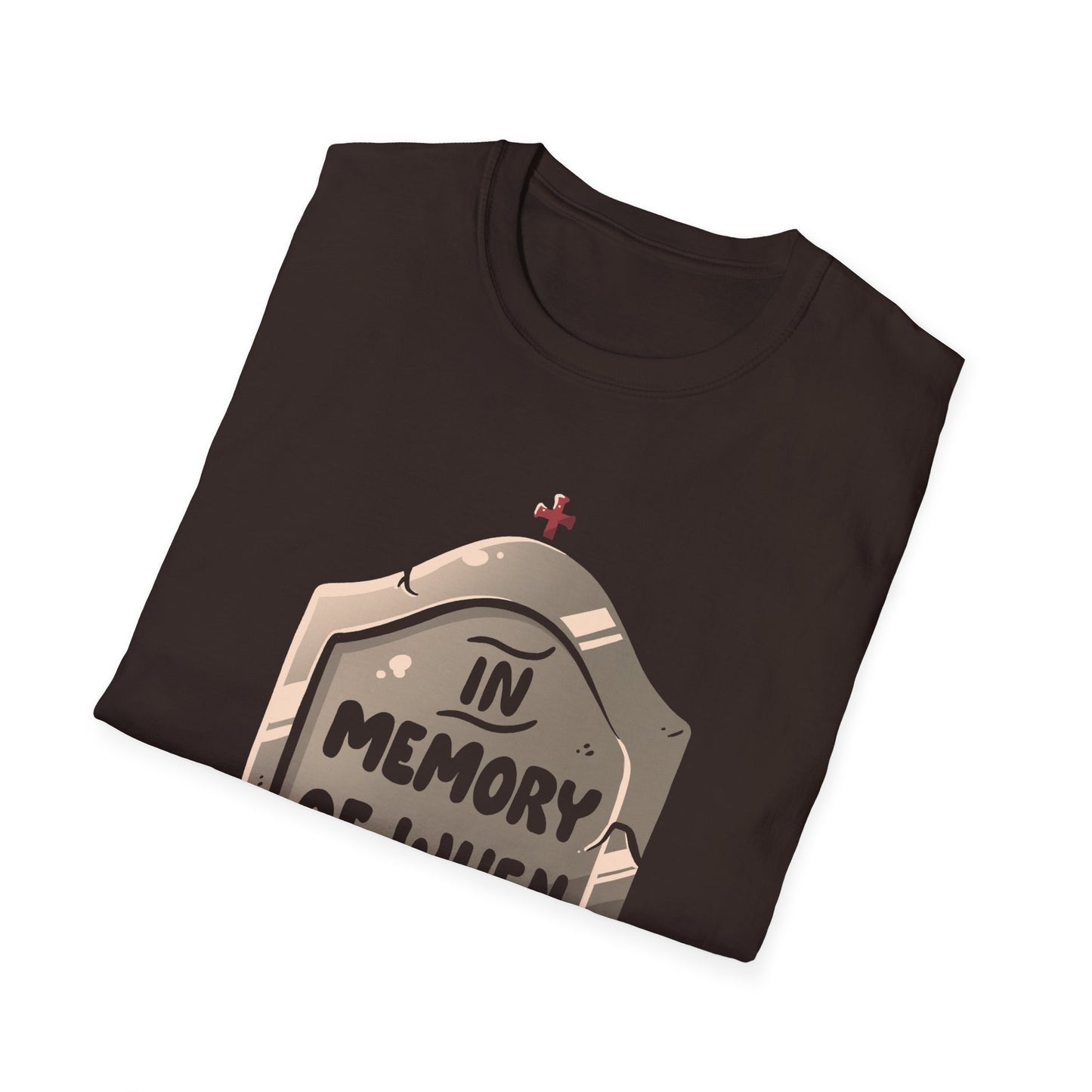 In Memory Of When I Cared – Ironic Cat T-Shirt