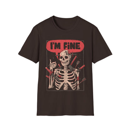 I’m Fine – Dark Humor Skeleton T-Shirt