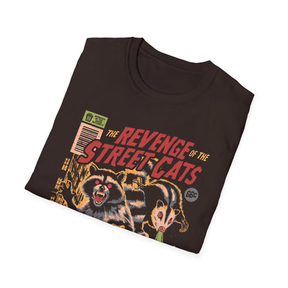The Revenge Of The Street Cats – Retro Raccoon Poster T-Shirt