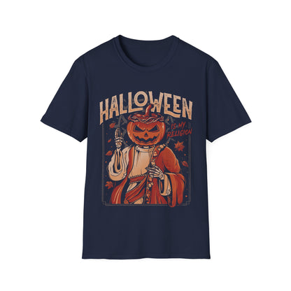 Halloween is my Religion – Pumpkin T-Shirt