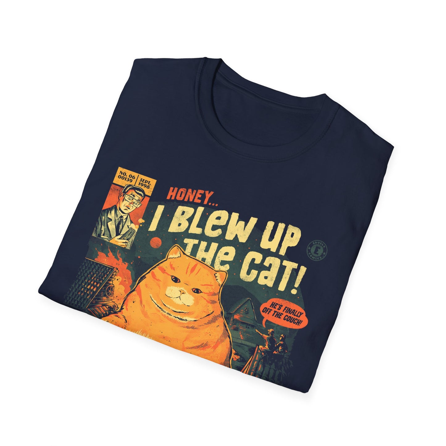 Honey I Blew Up The Cat - Funny Retro Poster T-Shirt