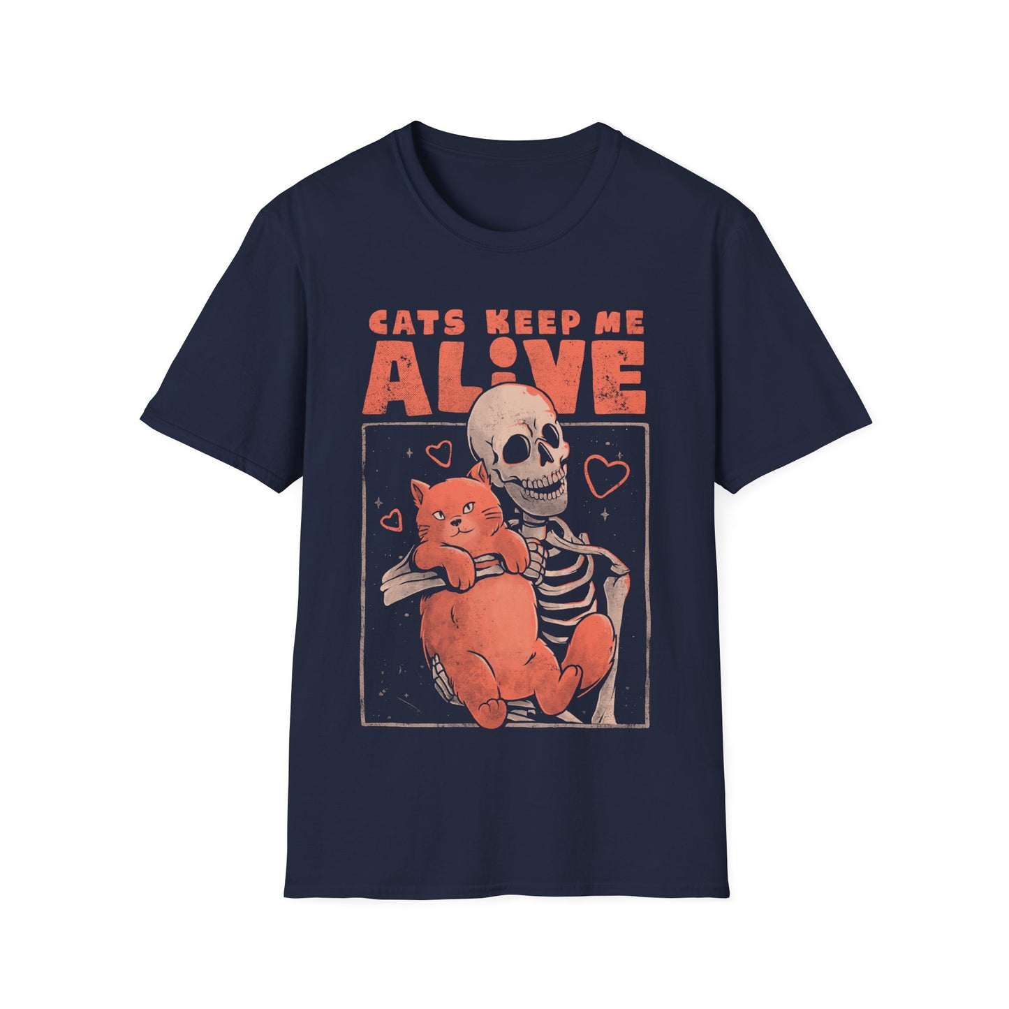 Cats Keeps Me Alive – Dark Cute Skull T-Shirt