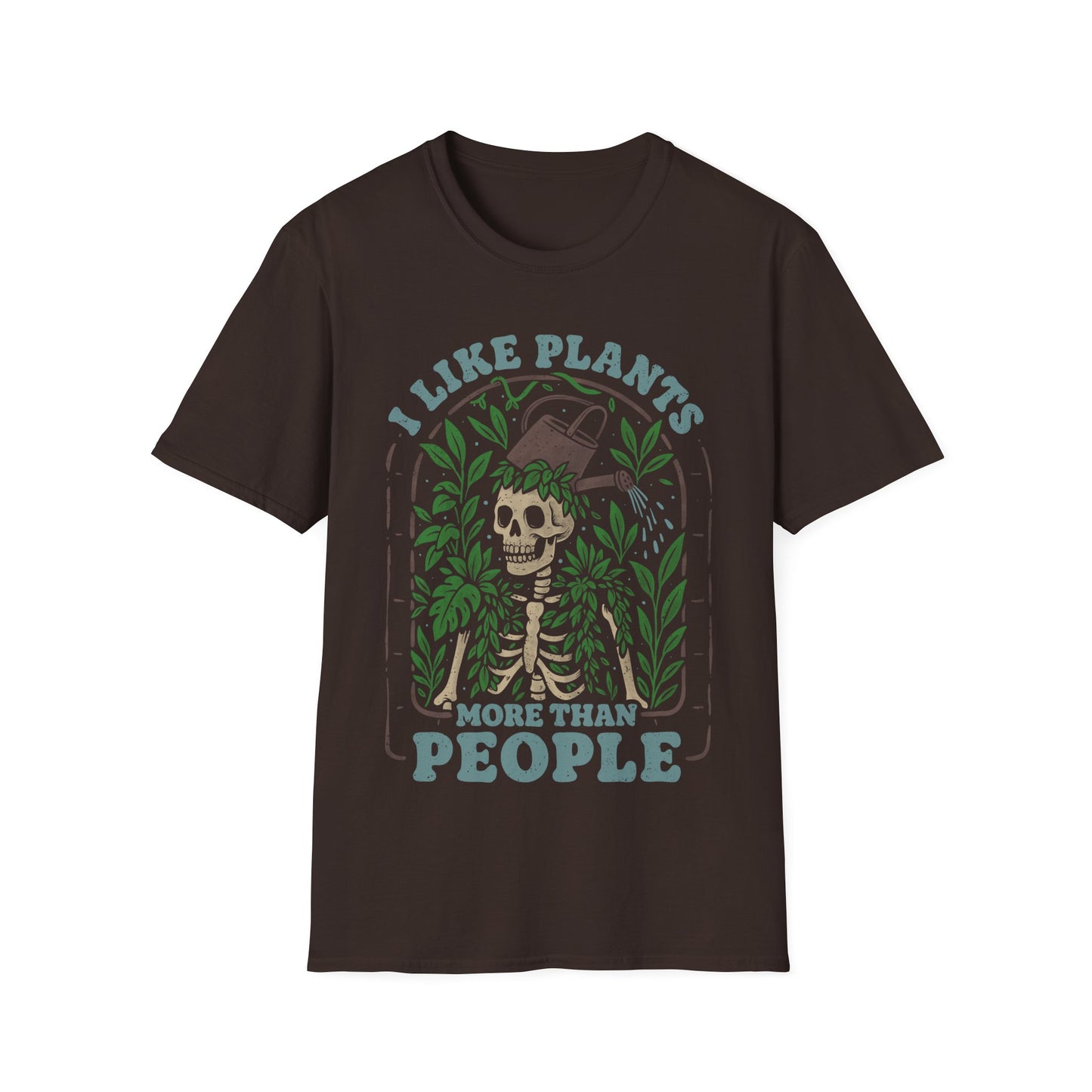I Like Plants More Than People — Funny Skull T-Shirt