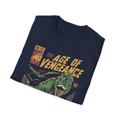 The Age of Vengeance – Retro Dinosaur Poster T-Shirt