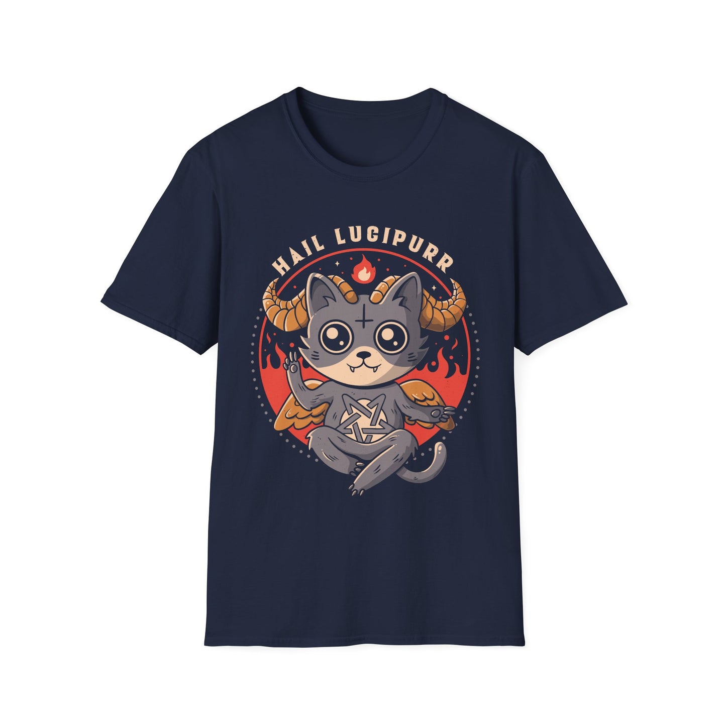 Hail Lucipurr – Cute & Funny Demon Cat T-Shirt