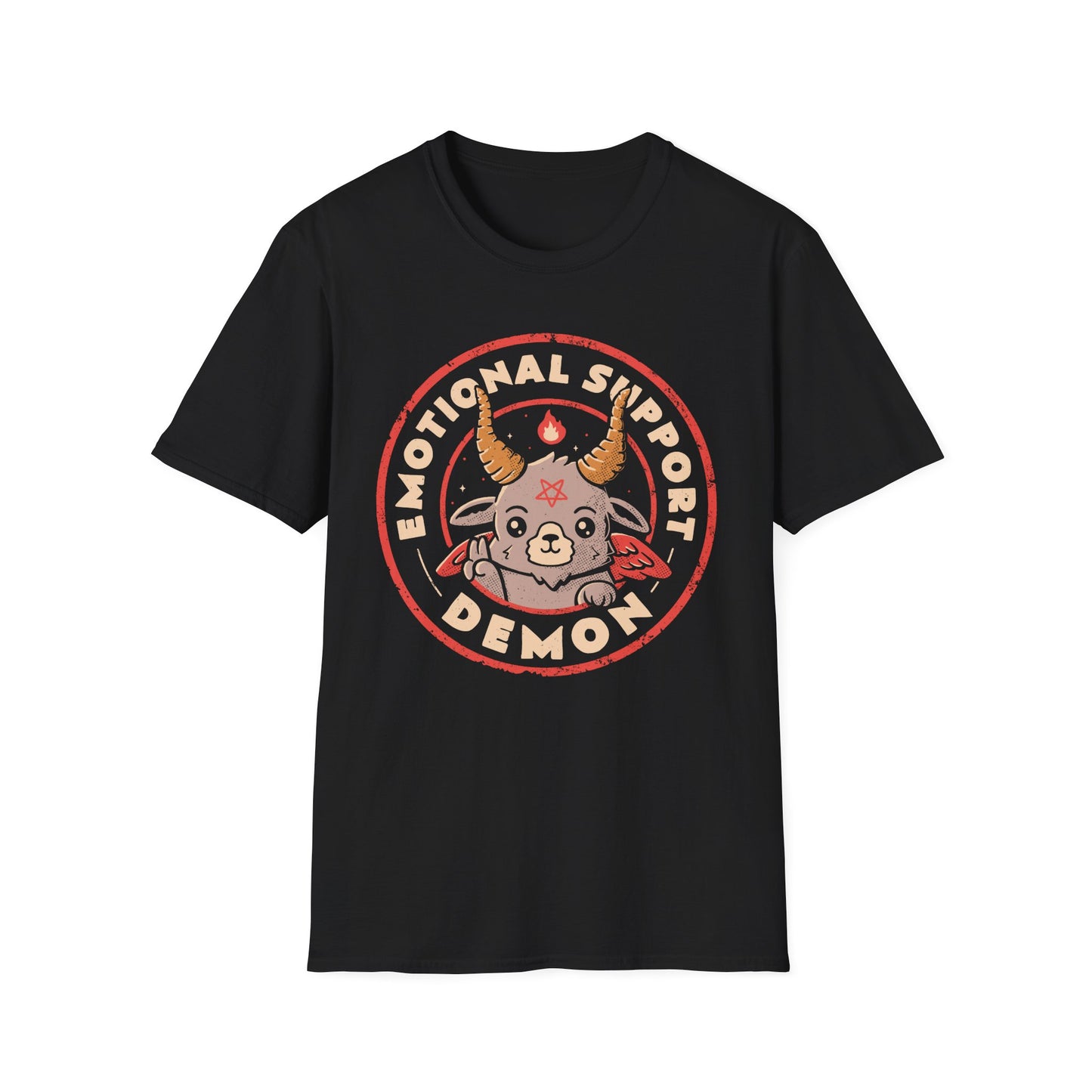 Emotional Support Demon – Cute & Funny Baphomet T-Shirt