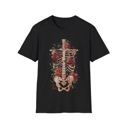 Bones and Flowers – Skeleton T-Shirt