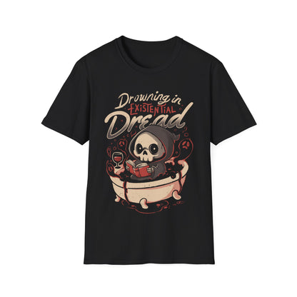 Drowning in Existential Dread – Funny Grim Reaper Self-Care T-Shirt