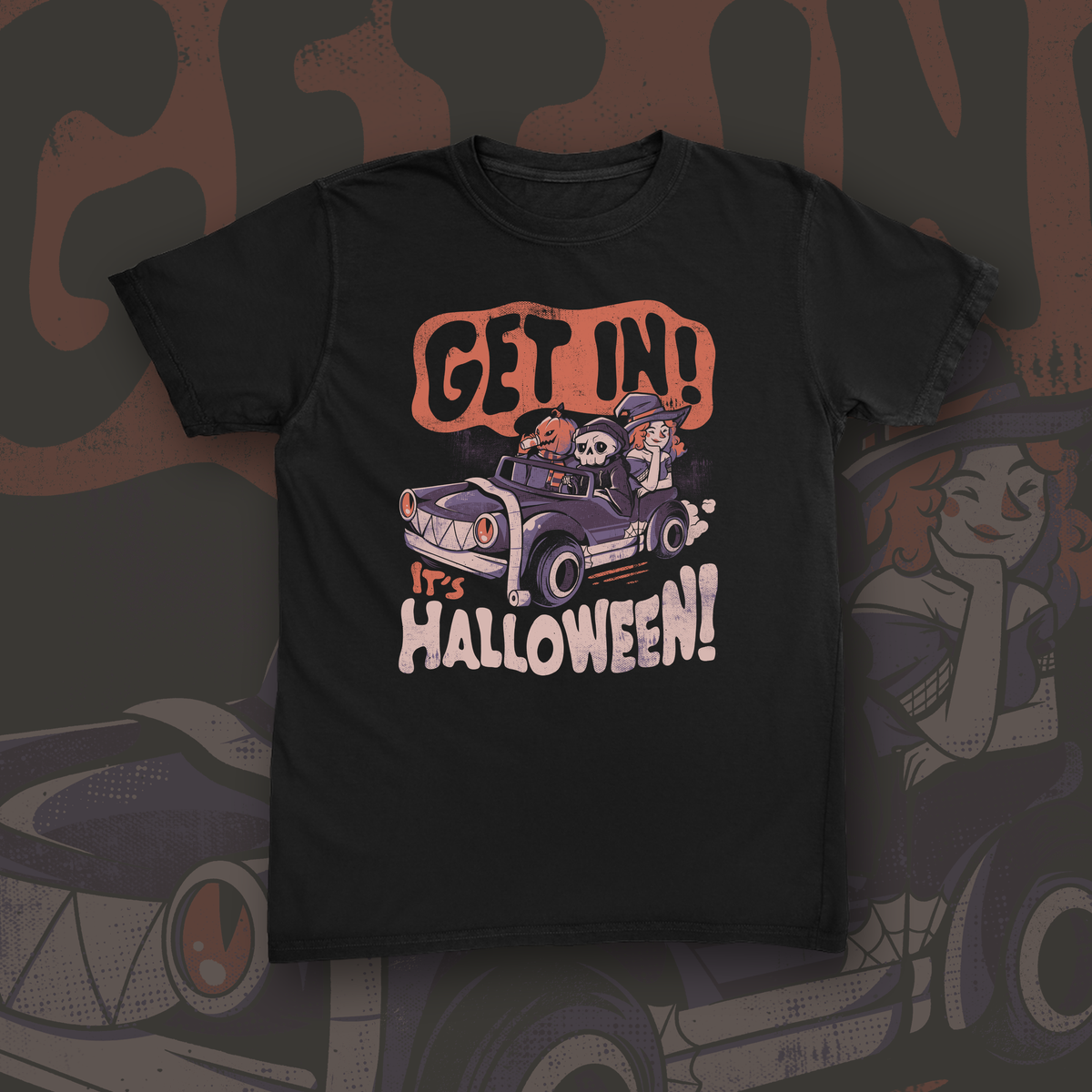 Get In Its Halloween tee mockup