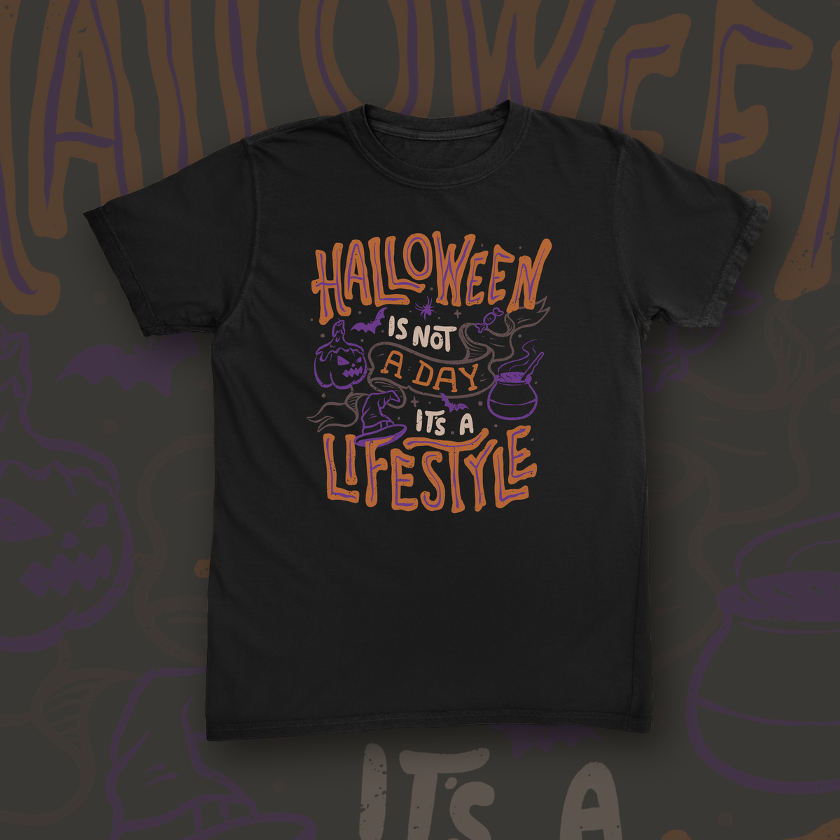 Halloween Is Not A Day tee mockup