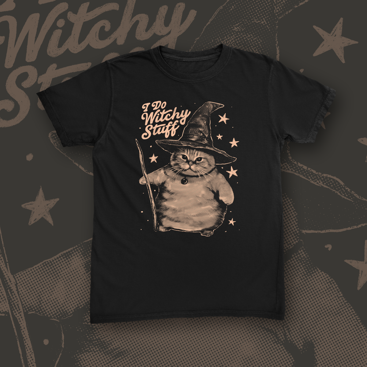 I Do Witchy Stuff tee mockup