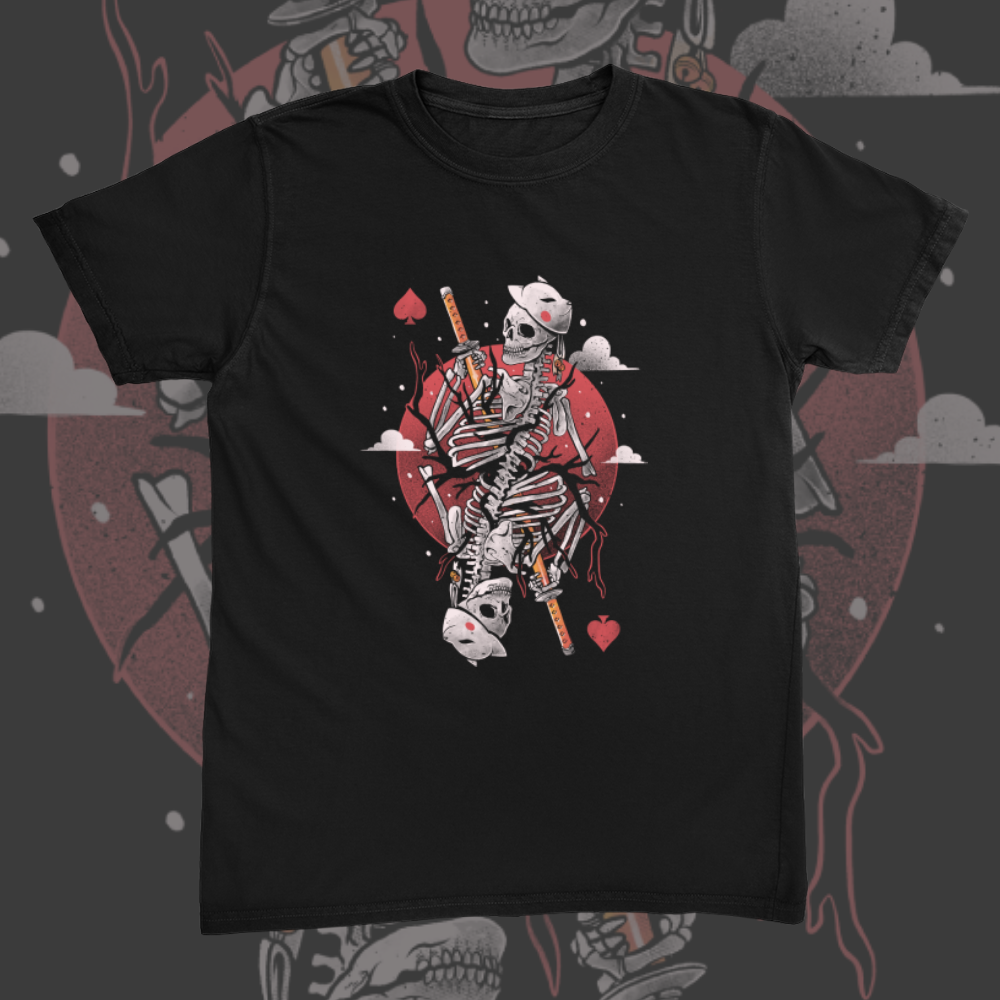 Samurai Skull Card Tee
