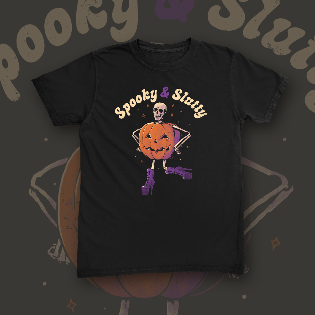 Spooky And Slutty tee mockup